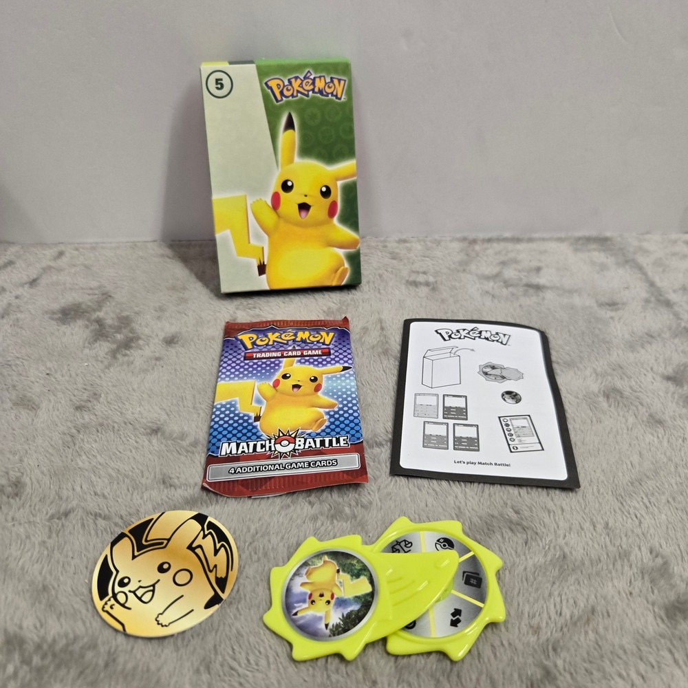 2022 McDonalds Pokemon TCG Match Battle Pikachu Pack 5 Sealed Cards & Toy